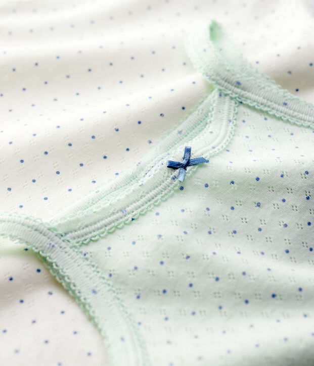Juego de 2 camisas de tirantes caladas de ni&ntilde;a de algod&oacute;n org&aacute;nico multicolor